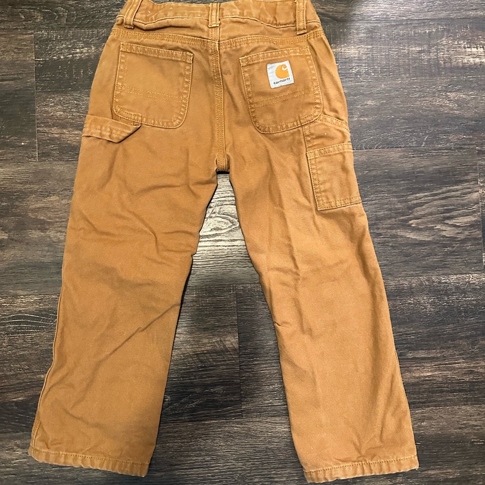 Flannel Lined Kids Carhartt Pants - Size 5